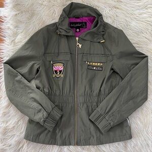 Baby Phat Olive Jacket with Pink Lining